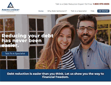 Tablet Screenshot of americandebtcounsel.com
